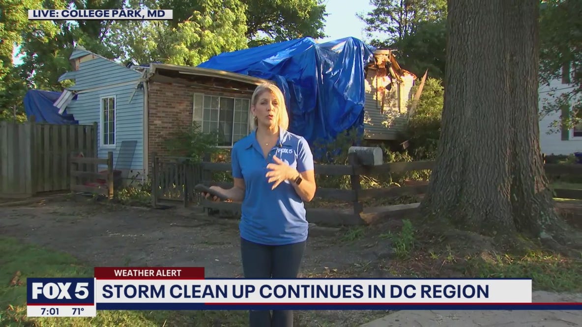 Cleanup continues after intense storms batter parts of DC region